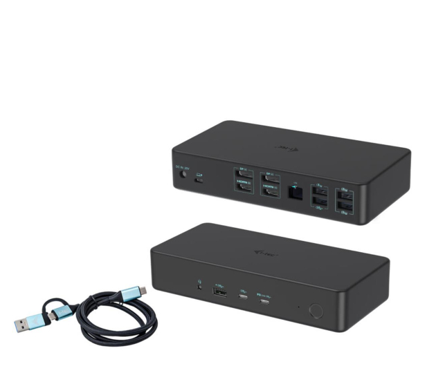I-TEC USB 3.0/USB-C/TB3 Professional Dual 4K Display Gen. 2 PD100W CADUAL4KDOCKPD2 - 1178518 - zdjęcie 3